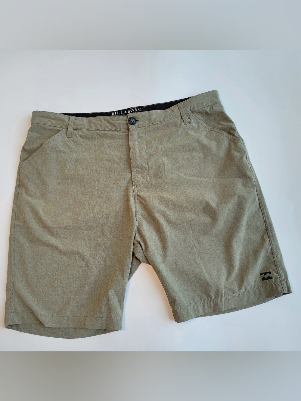 Billabong Platinum X Stretch Hybrid Green Shorts Mens Size 38 Built To Submerge